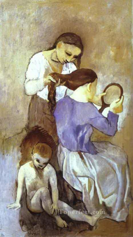 Hairstyle 1906 Pablo Picasso Oil Paintings
